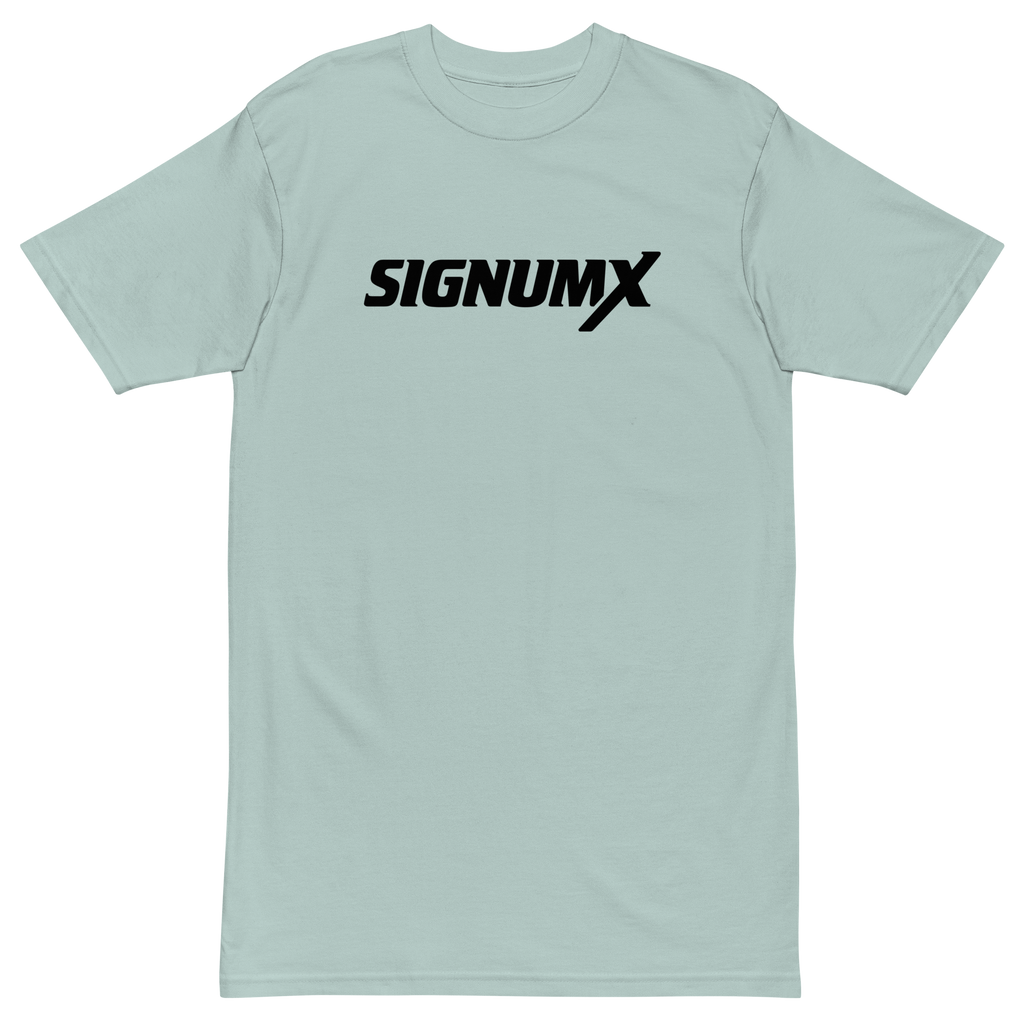 Agave green SIGNUMX logo Catholic shirt, Sign of the Cross chest print