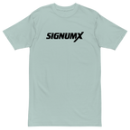 Agave green SIGNUMX logo Catholic shirt, Sign of the Cross chest print