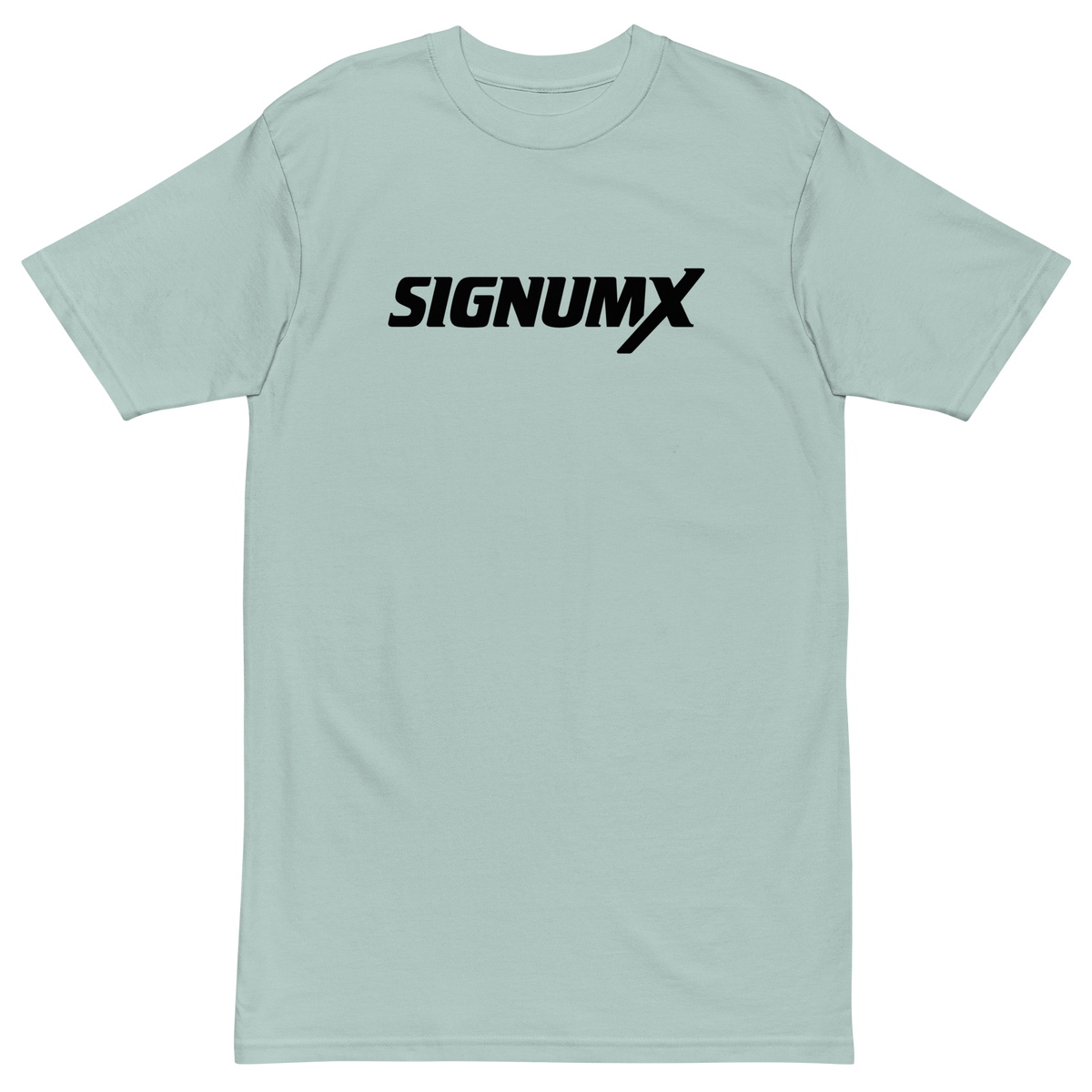Agave green SIGNUMX logo Catholic shirt, Sign of the Cross chest print