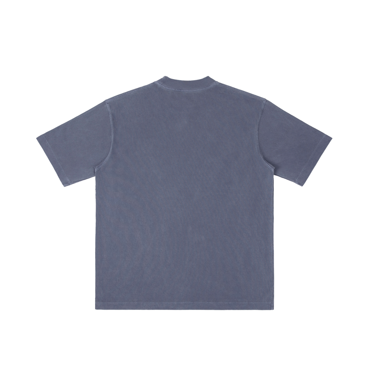 Holy Mary Mother of God | Pray for Us Embroidered Heavyweight Vintage Wash Drop-Shoulder Shirt in Navy Blue - Back