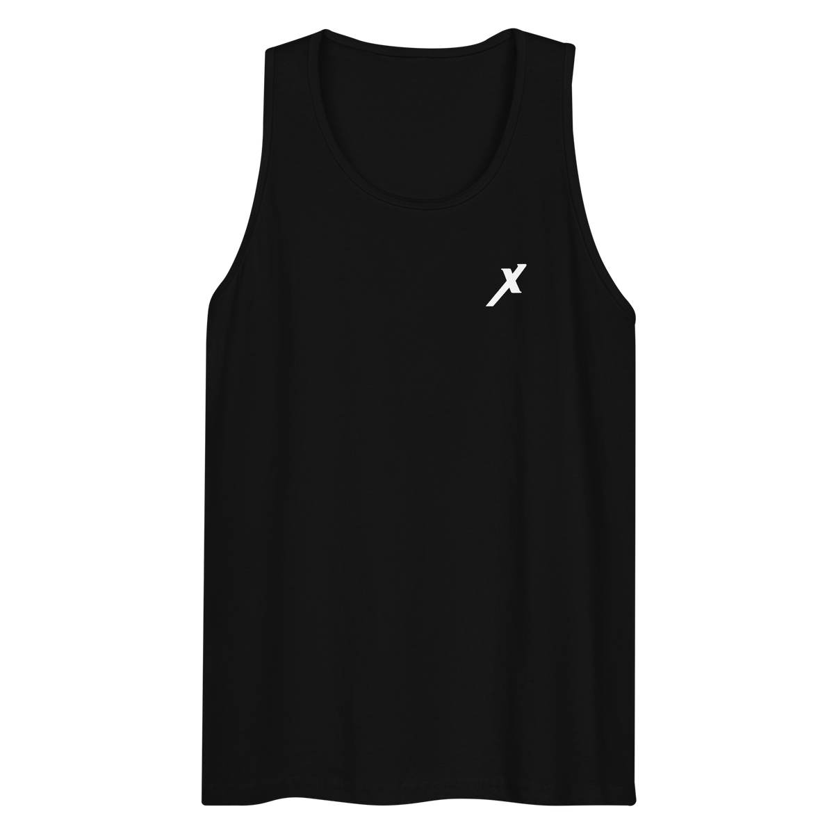 Black SIGNUMX Catholic tank with white Sign of the Cross X, front