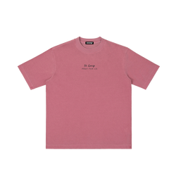 St. George | Pray for Us Embroidered Heavyweight Vintage Wash Drop-Shoulder Shirt in Ancora Red - Front
