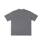 St. Gerard Majella | Pray for Us Embroidered Heavyweight Vintage Wash Drop-Shoulder Shirt in Gray - Back