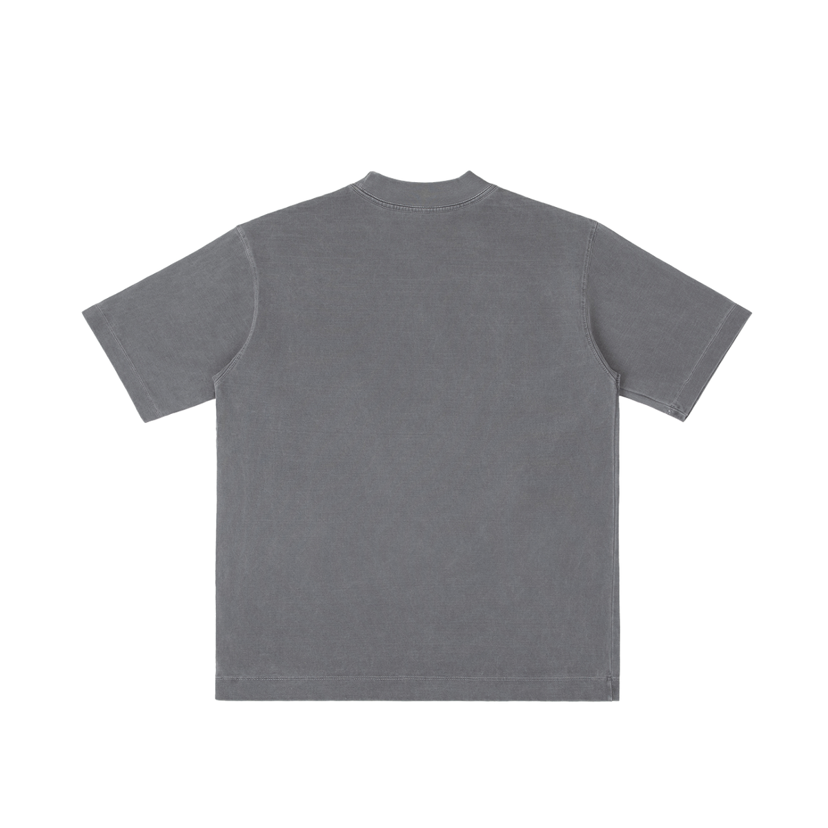 St. Gerard Majella | Pray for Us Embroidered Heavyweight Vintage Wash Drop-Shoulder Shirt in Gray - Back