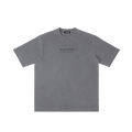 St. Gerard Majella | Pray for Us Embroidered Heavyweight Vintage Wash Drop-Shoulder Shirt in Gray - Front