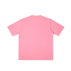 St. Lucy | Pray for Us Embroidered Heavyweight Vintage Wash Drop-Shoulder Shirt in Light Pink - Back