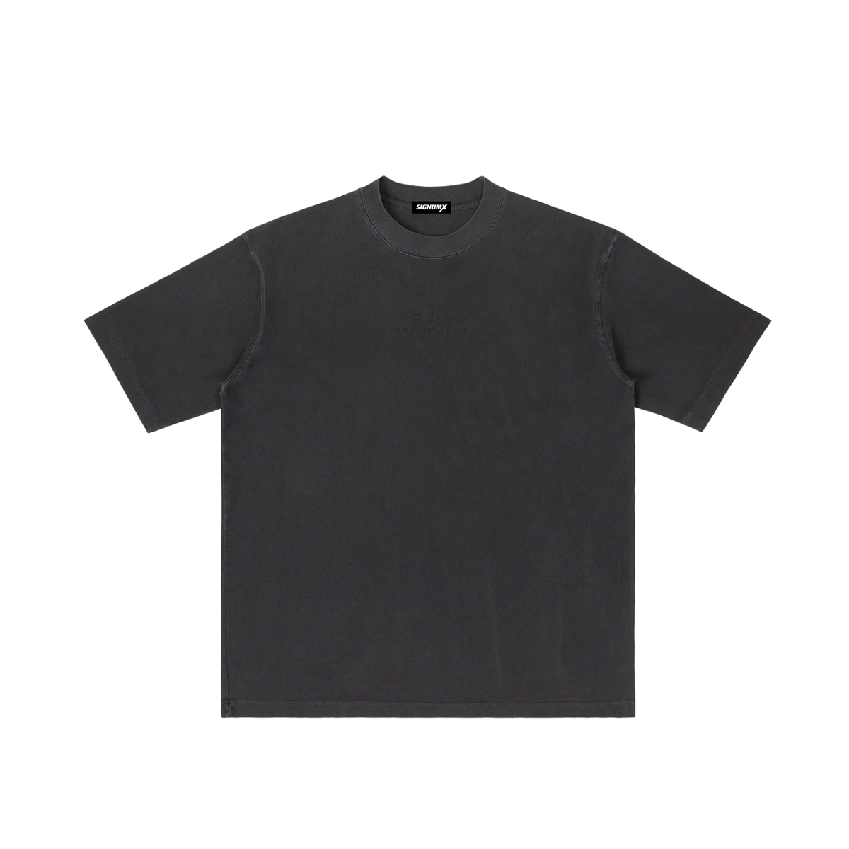 St. Luke | Pray for Us Embroidered Heavyweight Vintage Wash Drop-Shoulder Shirt in Black - Front